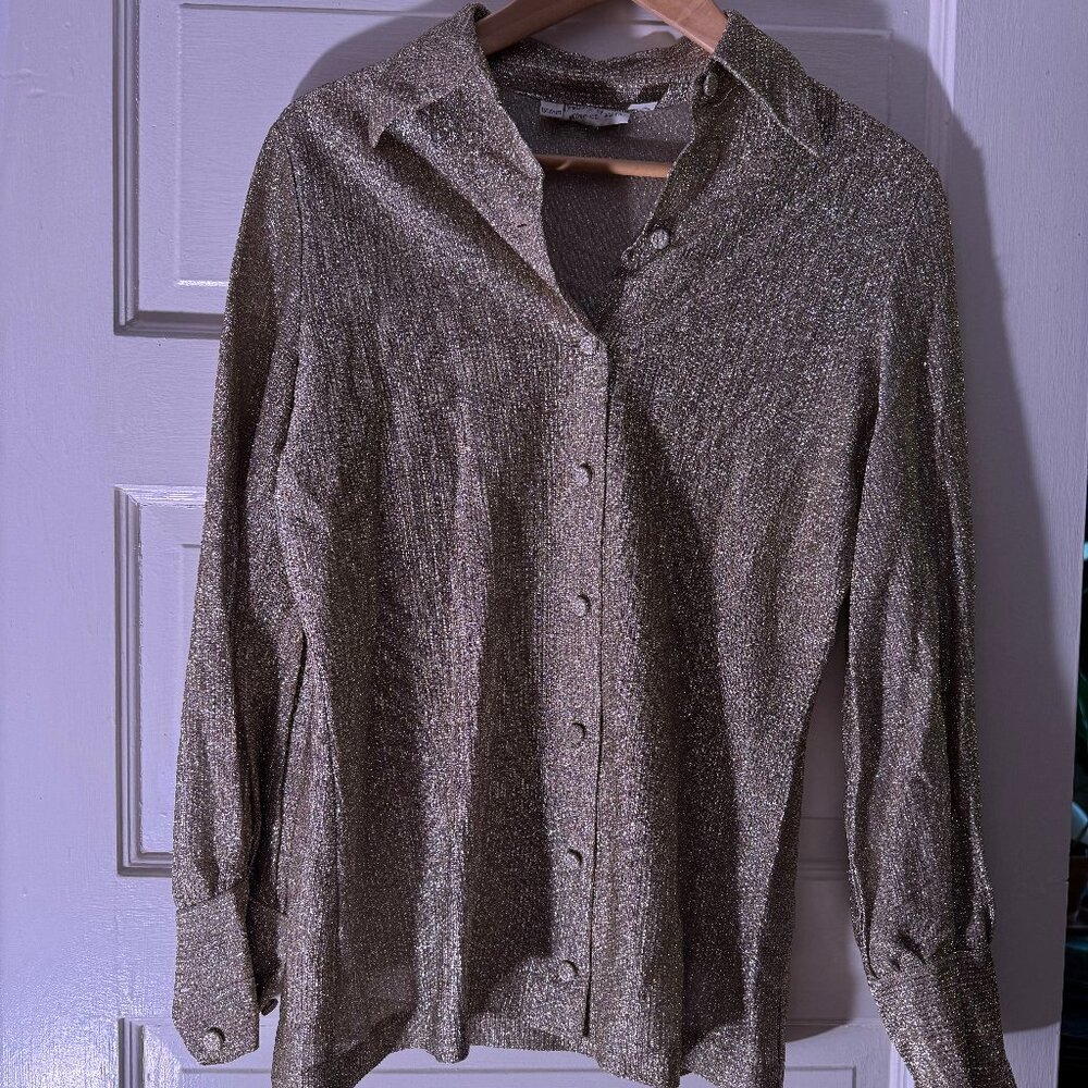 Vintage sparkly gold blouse